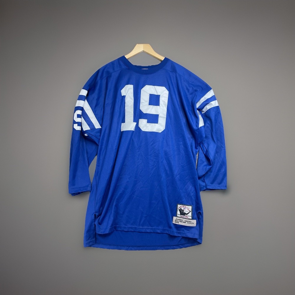 Antique VTG Mitchell & Ness Authentics 1970 Baltimore Colts Johnny Unitas #19 56